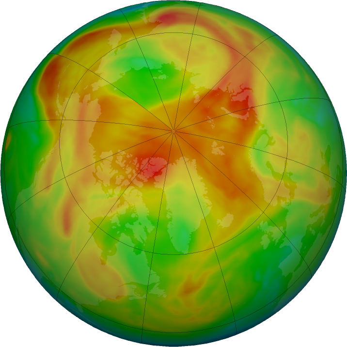 Arctic ozone map for 26 April 2023